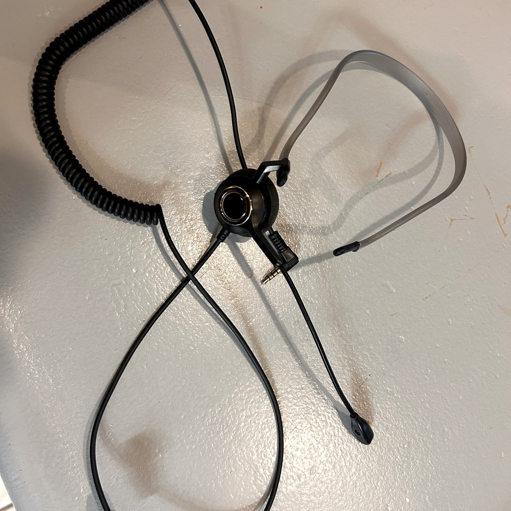Behind the head headset for call center
